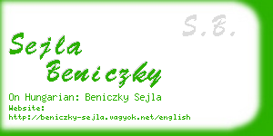 sejla beniczky business card